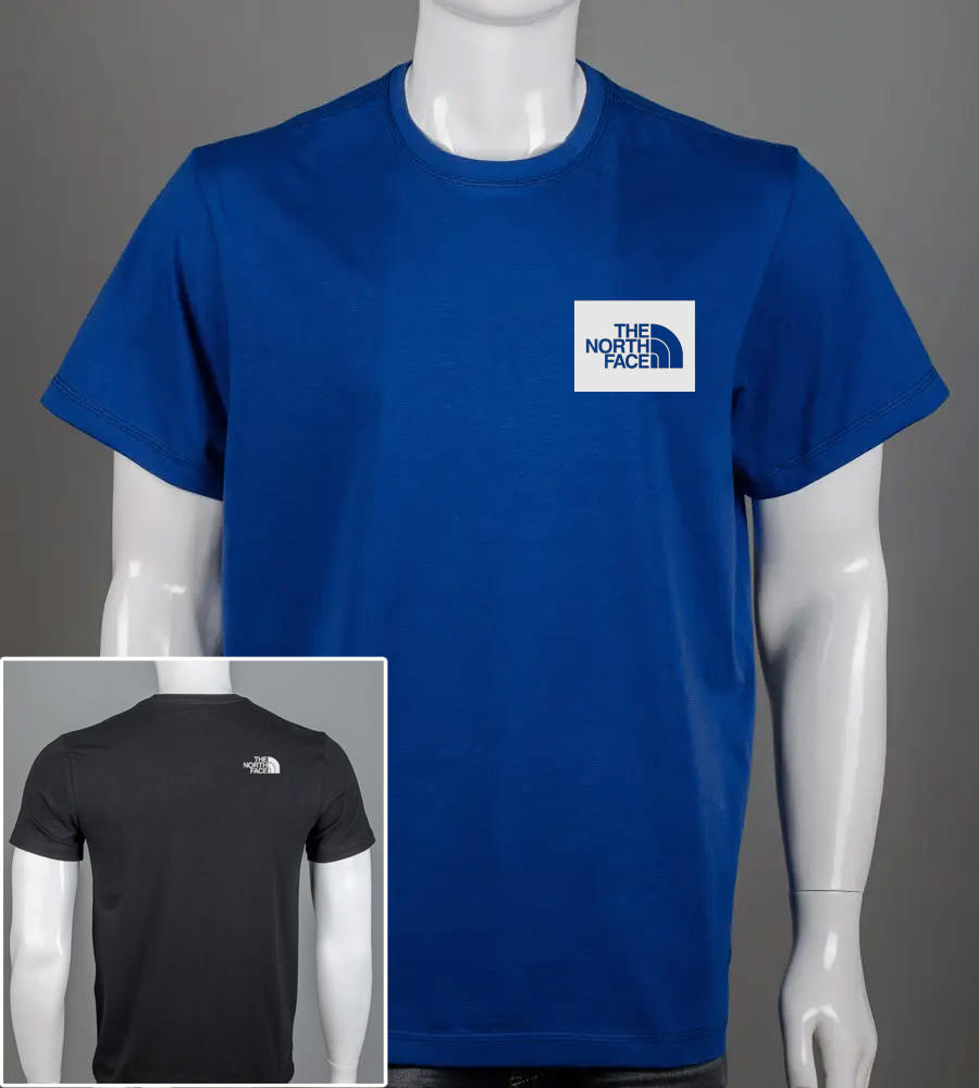 Футболка батал TheNorthFace 2407б (Уп.4шт 3XL,4XL), Синій, фото 1