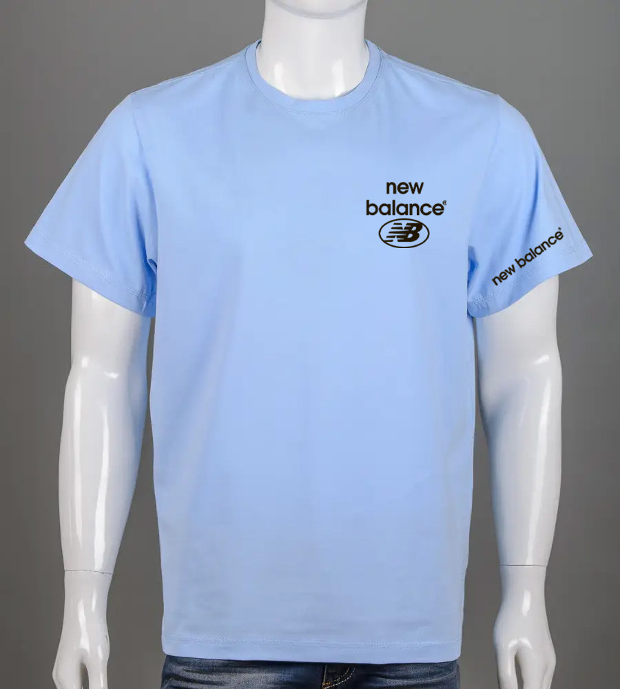 Футболка батал New Balance 2408б (Уп.4шт 3XL,4XL), Блакитний