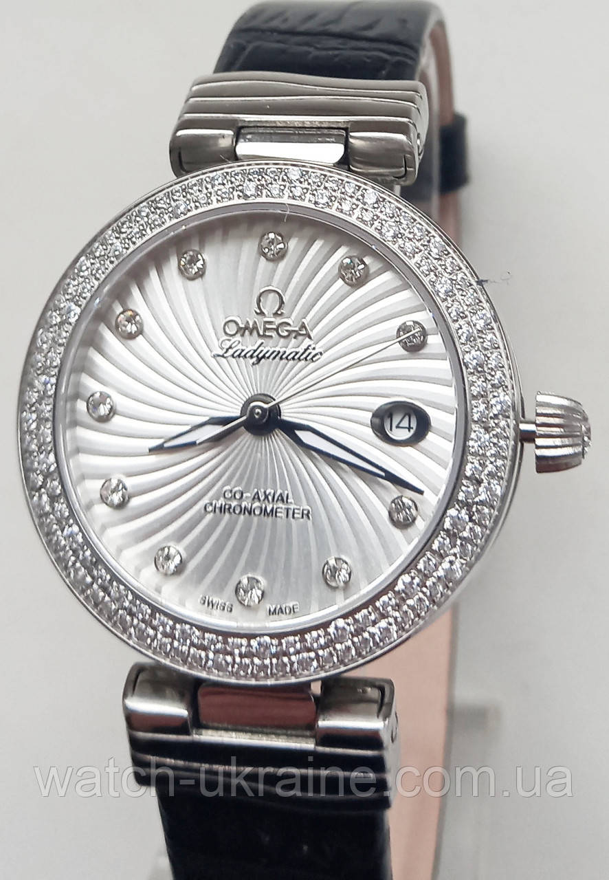 Годинник жіночий Deville Ladymatic silver-white.карт. ААА