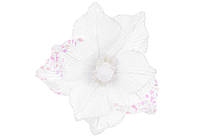 Бархатный цветок d22см, цвет - белый RM7-001 ОСТАТОК