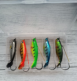 Незачеплення Воблер Weedless Shad 5шт набір в коробці, фото 3