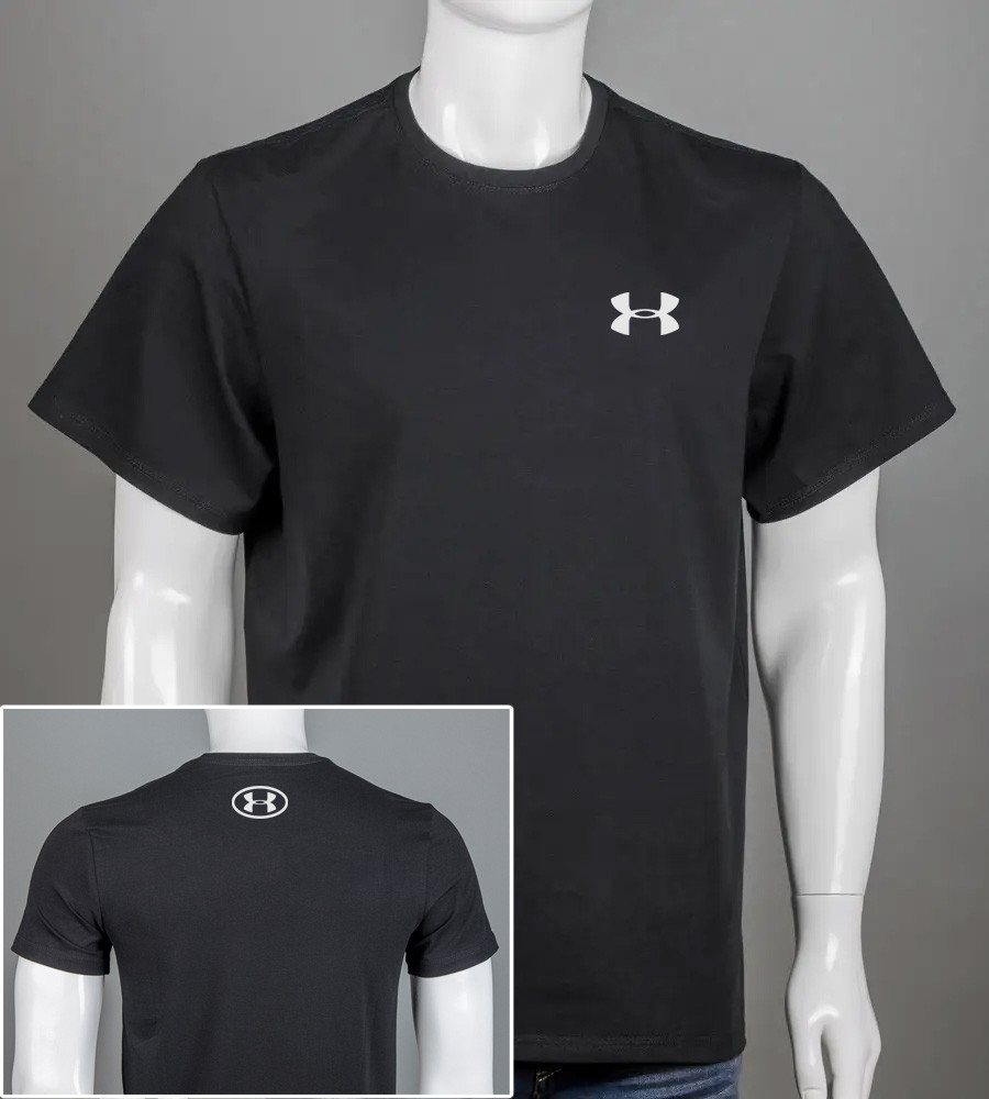 Футболка батал Under Armour 2411б (Уп.4шт 3XL,4XL), Чорний