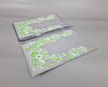 Пакети з малюнком для пакування подарунків(25*40)(100 шт)фольгований(ажурний)"Зелений візерунок, фото 2
