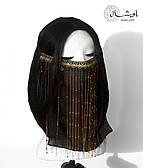 Карнавальна азійська Маска хустка прикраса на обличчя "Кітаянка" для фотосесії Aushal Jewellery