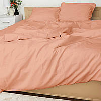 Комплект постельного белья полуторный Ранфорс Pink coral 155х215 см, кораловый, оранжевый