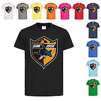 Черная детская футболка San Jose Sharks (18-17-9)