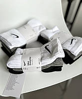 Мужские короткие носки Nike 3 пары белые серые черные Найк подарочный набор носков