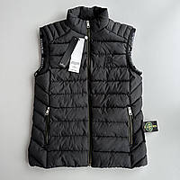 Чоловічий жилет Stone Island чорний весна-осінь модний стильний повсякденний безрукавка для чоловіків