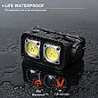 Ліхтар налобний K372-2COB(white+red), Motion Sensor, фото 9