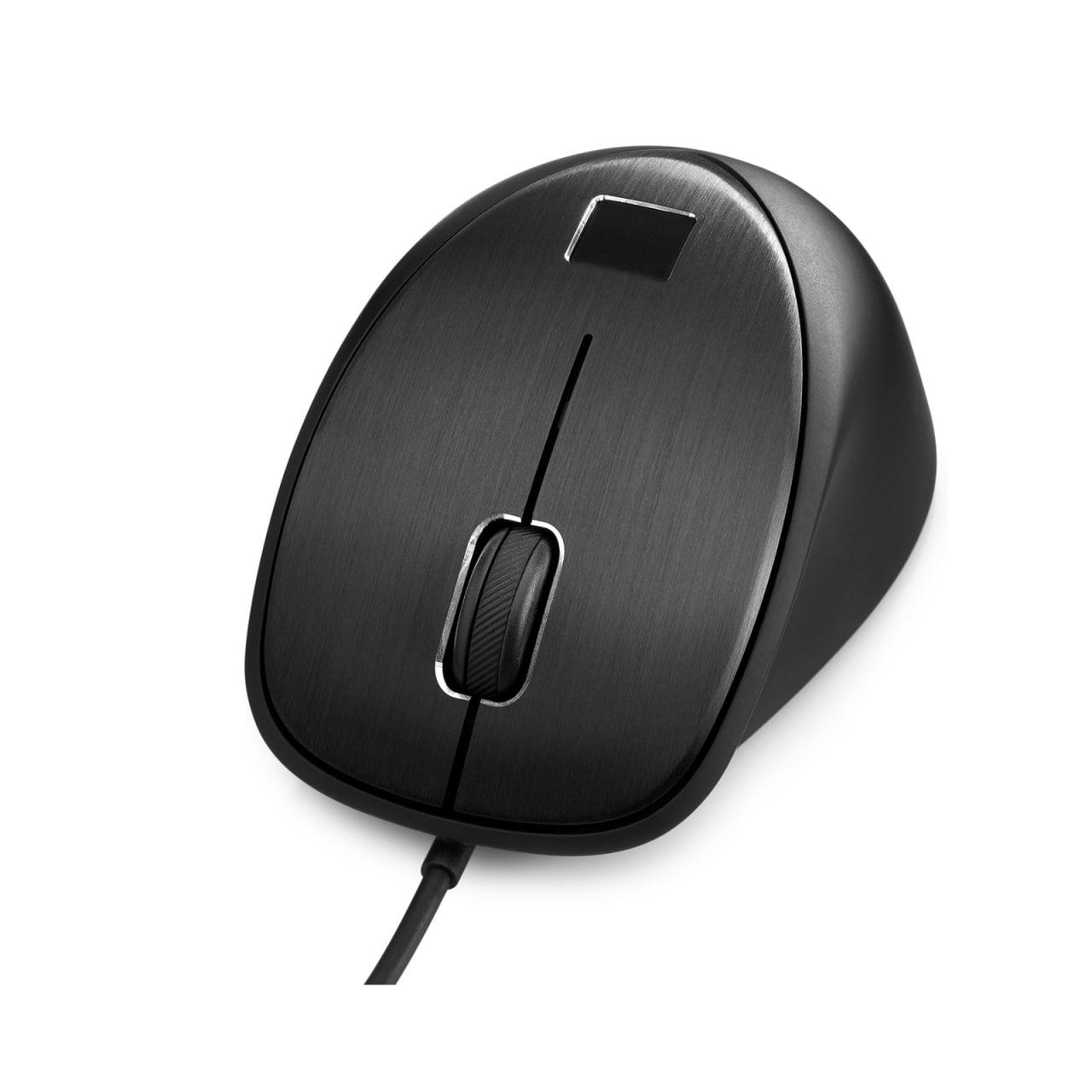 Провідна USB миша HP Fingerprint (4TS44AA) Black з сканером відбитком пальця, фото 1