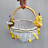 Дитячий пасхальний кошик з милим курчатком для хлопчиків і дівчаток, фото 7