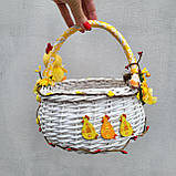 Дитячий пасхальний кошик з милим курчатком для хлопчиків і дівчаток, фото 6