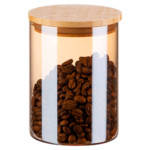 Банка для зберігання ARDESTO Golden Moon, кругла, 540 мл, скло, бамбук, фото 2