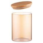 Банка для зберігання ARDESTO Golden Moon, кругла, 540 мл, скло, бамбук, фото 4