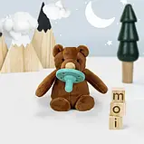 Пустушка силіконова з м'якою іграшкою MinikOiOi Sleep Buddy 0+m, Moi, фото 3