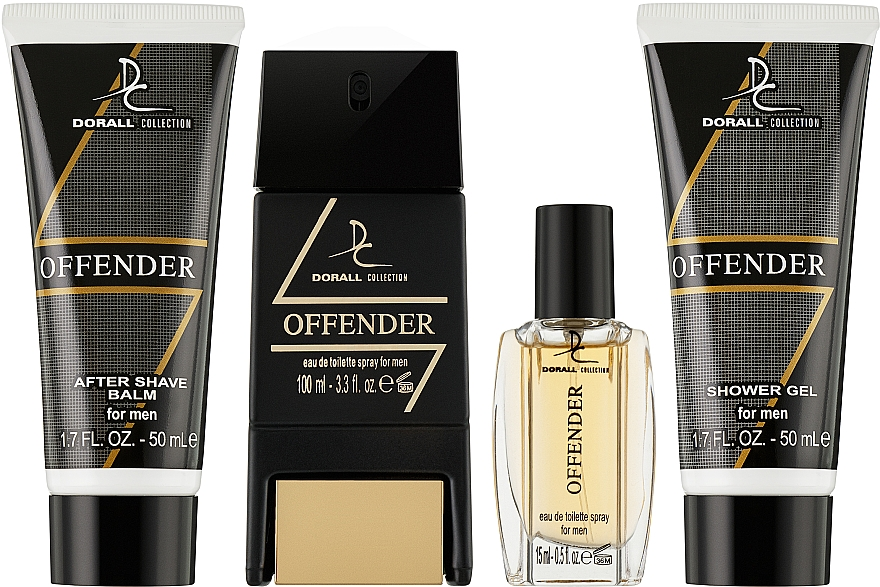 Набір Dorall Collection Offender для чоловіків — set (edt 15ml + edt 100ml + sh/gel 50ml + balm 50ml)