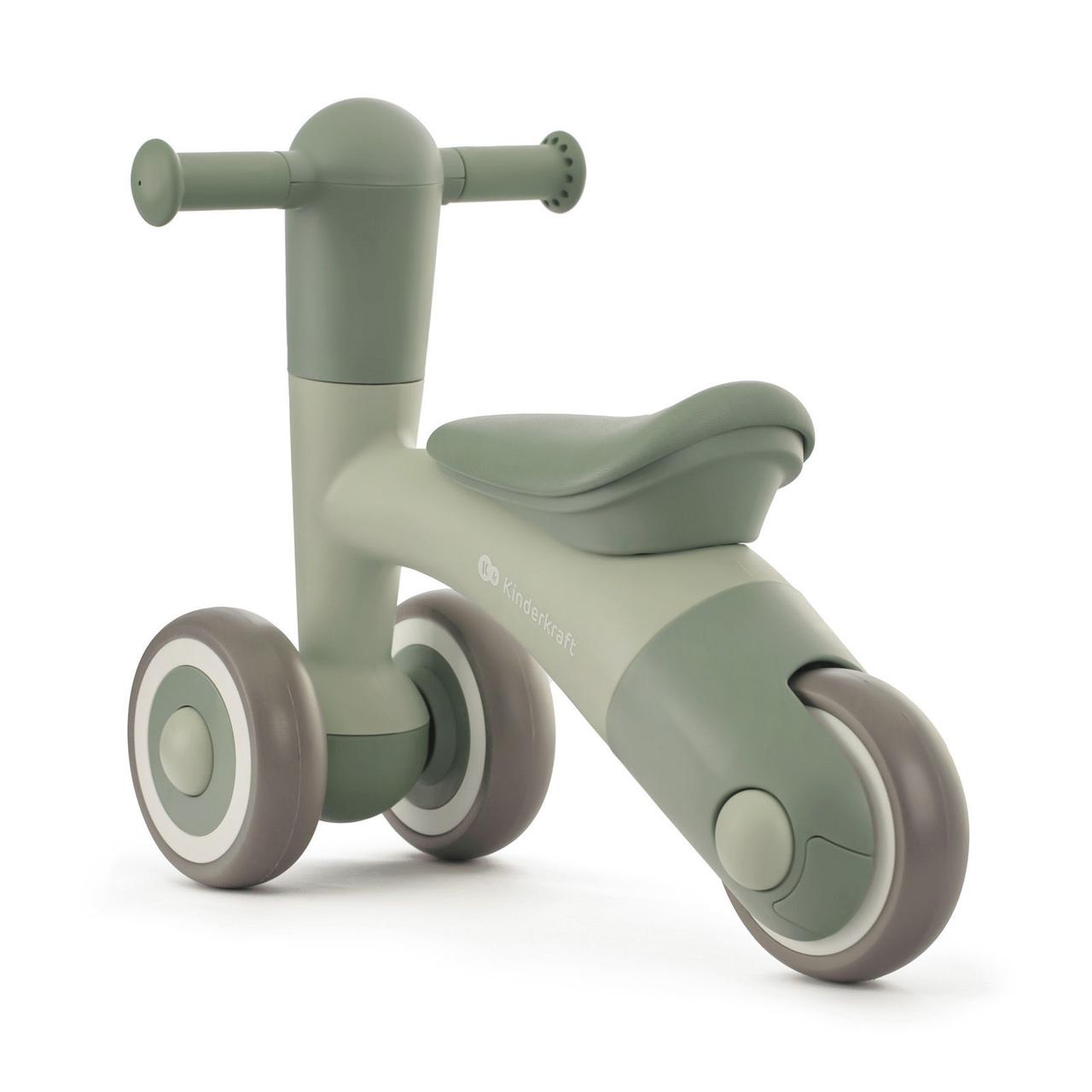 Беговый велосипед трехколесный для малышей от года Kinderkraft Minibi Leaf Green, Велобег беговел для детей - фото 6 - id-p2110677153
