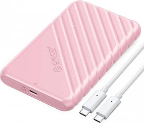 Зовнішній корпус Orico кишеня для HDD SSD 2.5" USB-C 3.1 6 Gbps Pink (ORICO-25PW1C-C3-PK-EP)