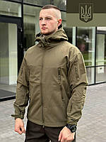 Тактическая куртка софтшелл олива  военная армейская куртка ВСУ олива куртка мужская флис осень-весна