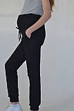 Демісезонні штани для вагітних з регулюванням об'єму Sara розмір 42 Mumlove Чорний, фото 4
