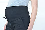 Демісезонні штани для вагітних з регулюванням об'єму Sara розмір 42 Mumlove Чорний, фото 6