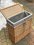 Корзина плетена для білизни з мішком. Арт:8330, фото 4