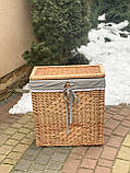 Корзина плетена для білизни з мішком. Арт:8330, фото 2