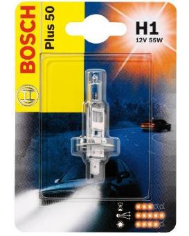 Галогенна лампа H1 12V 55W (світло +50%) блістер, на Renault Trafic 2001-> — Bosch (Німеччина) - 1987301041, фото 1