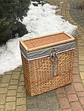 Корзина плетена для білизни з мішком. Арт:8330, фото 5