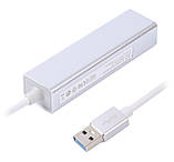 Адаптер с USB на Gigabit Ethernet, 3 Ports USB 3.0, 1000 Mbps Maxxter NEAH-3P-01 - MegaLavka, фото 2