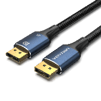 Кабель видео Vention DisplayPort Cotton Braided DP Male to Male HD Cable 8K 1.5 м Blue (HCELG)