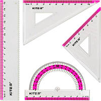 Набор линеек Ruler Set розовый Kite (K17-280-10) BX, код: 8039552
