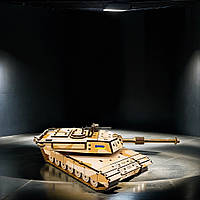 Деревянная модель и конструктор американского танка "Абрамс" на 187 деталей