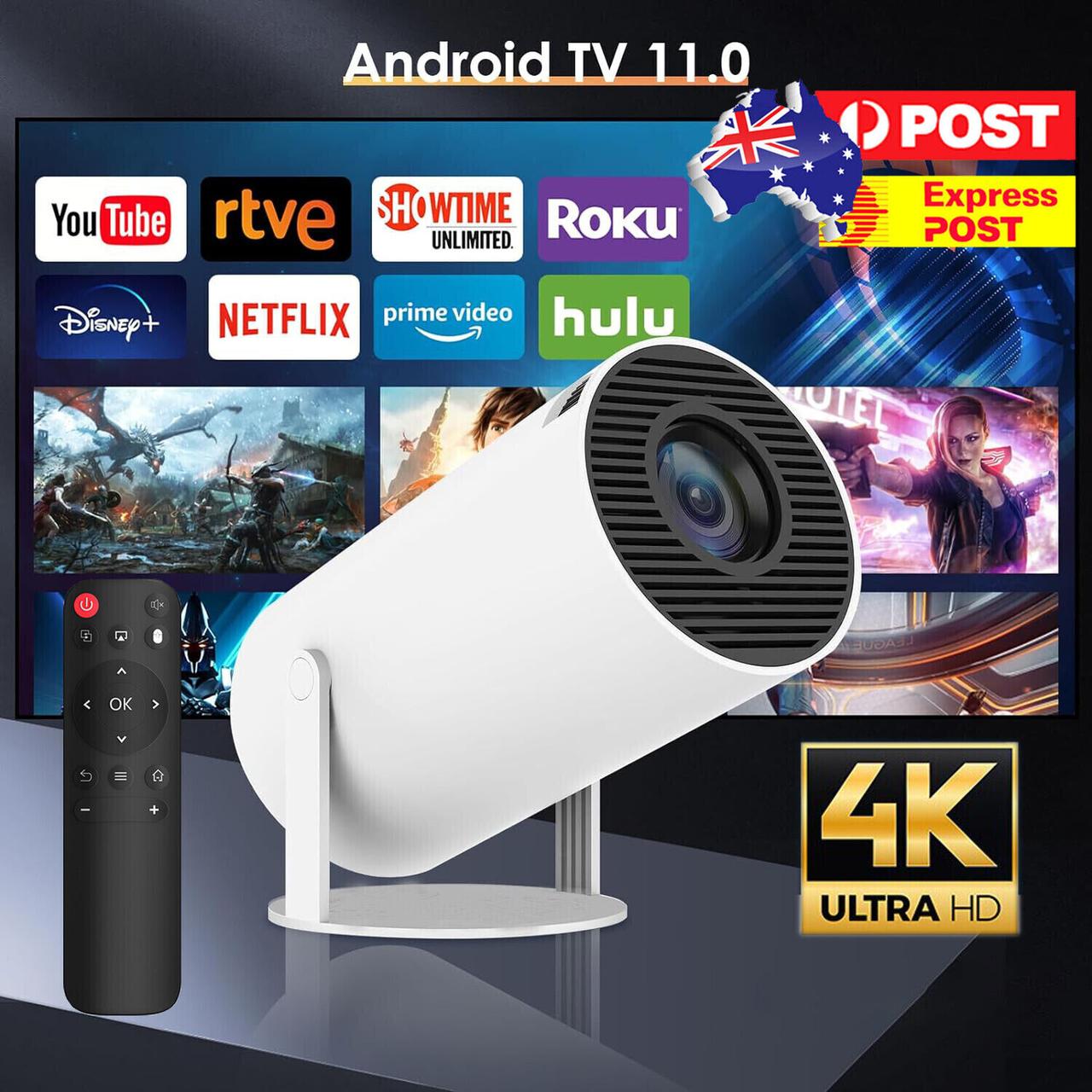 Проектор 4k android 11 dual wifi 200 ansi Magic Cube HY300 в наявності