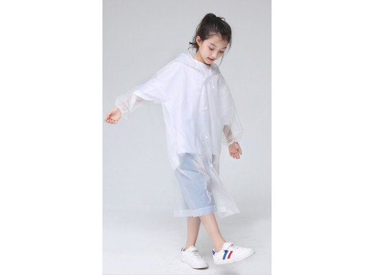 Детский плащ-дождевик с капюшоном OKI белый LP, код: 7743713 - фото 6 - id-p2110695358