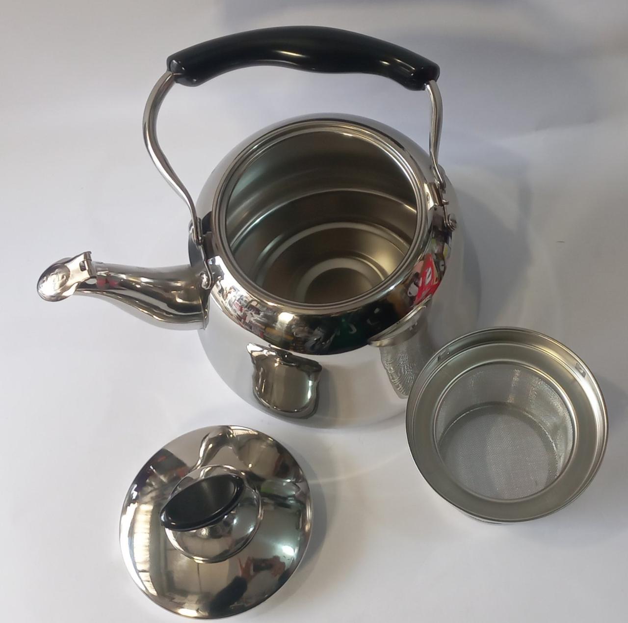 Чайник зі свистком та заварником 1.5л Con Brio СВ-432