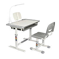 Комплект парта + стул трансформеры FunDesk Littonia 800x505x547-72 7 мм Grey LP, код: 8080370