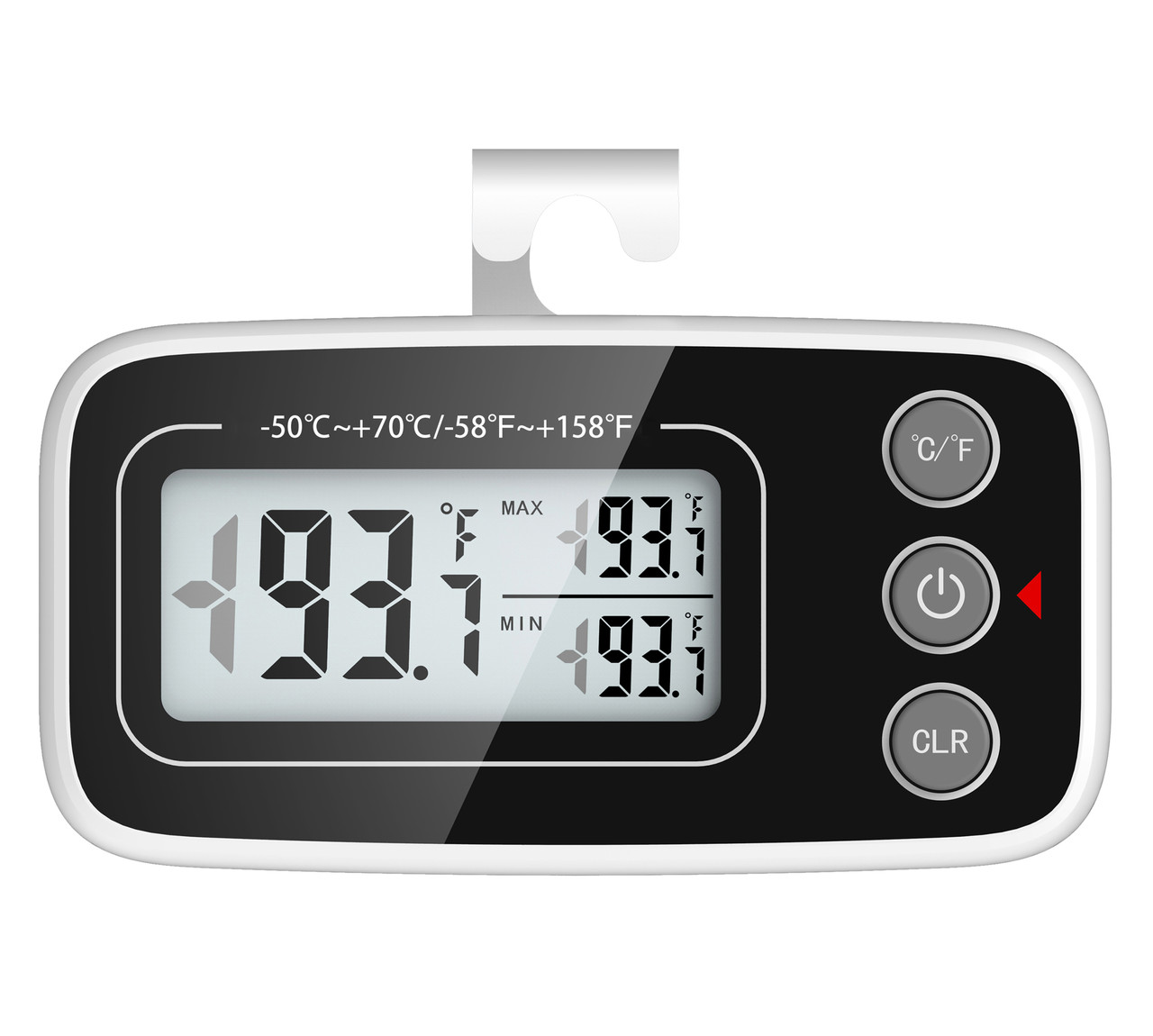 Цифровой термометр для холодильника морозильника с крючком и магнитом UChef A1023 Белый чер ZR, код: 7444723 - фото 2 - id-p2110703377