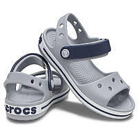 Детские кроксы Crocs Kid's Crocband Sandal Light Grey / Navy