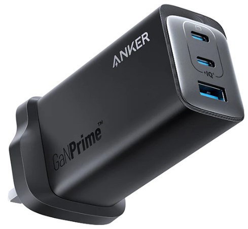 Мережевий зарядний пристрій Anker PowerPort 737 GaNPrime - 120W 2xPD & 1xPIQ PPS/DPDS Black - UK plug