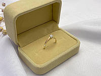 Серебряное кольцо Царица с золотыми вставками и Фианитом DARIY 025к