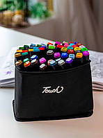 Набор профессиональных маркеров сумка для художников двухсторонние 80 шт, Спиртовые фломастеры touch