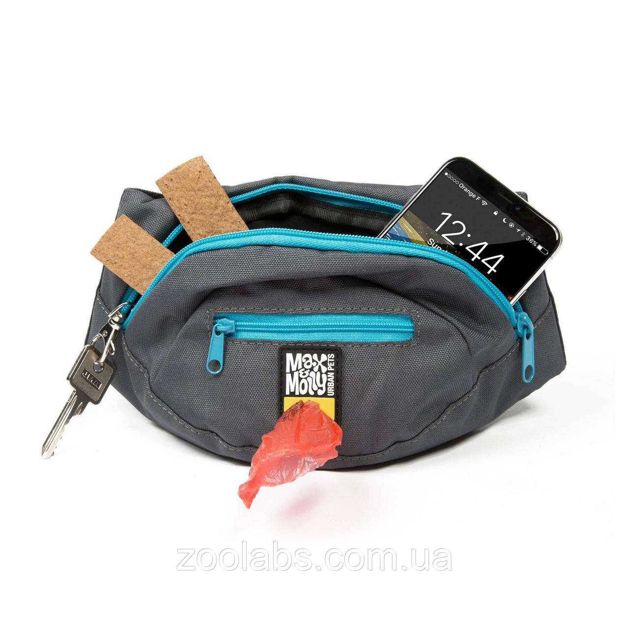 Сумка для прогулянок з собакою | Max & Molly Waist Bag - Sky Blue