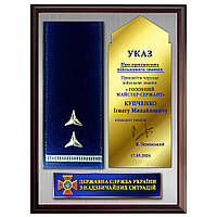 Погони сувенірні ДСНС-плакетка подарунок до присвоєння звання