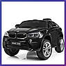 Дитячий електромобіль на акумуляторі BMW X6 JJ2199 з пультом радіокерування для дітей 3-8 років чорний, фото 3