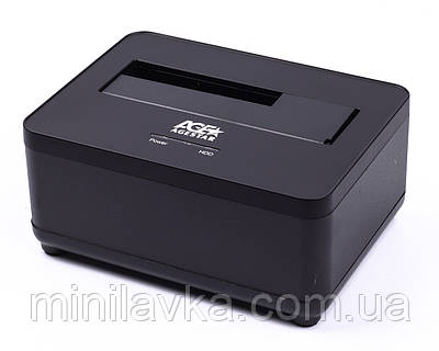 Док-станция 2.5"/3.5" SATA HDD/SSD, USB 3.0, черный Agestar 3UBT7 (Black) - MiniLavka