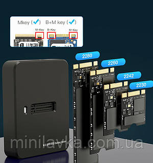 Док-станція для жорстких дисків USB Type-C M.2 SATA&NVME SSD Gembird DD-U3M2 — MiniLavka