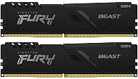 Модуль памяти DDR4 2x16GB 3200 Kingston Fury Beast Black (KF432C16BB1K2 32) LP, код: 7762170