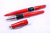 Набор подарочный ручка перьевая + шариковая Gianni Terra Red With Black Красно-черный корпус LP, код: 225705