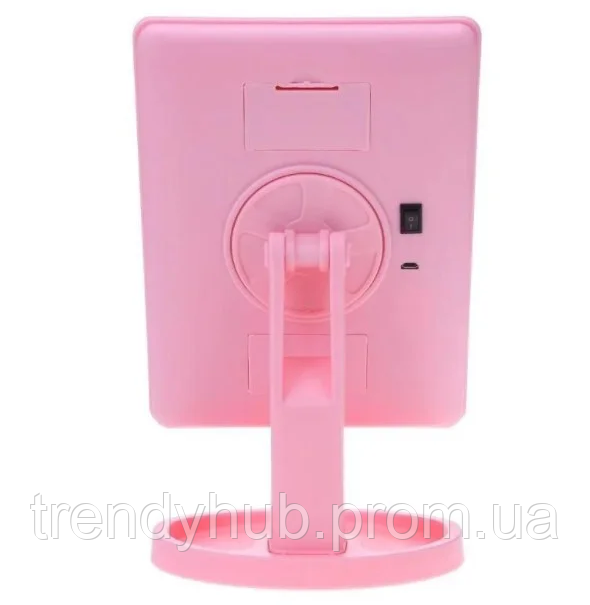 Настольное зеркало с подсветкой HLV Large 16 LED Mirror 5308 Pink LP, код: 8381091 - фото 5 - id-p2110729016